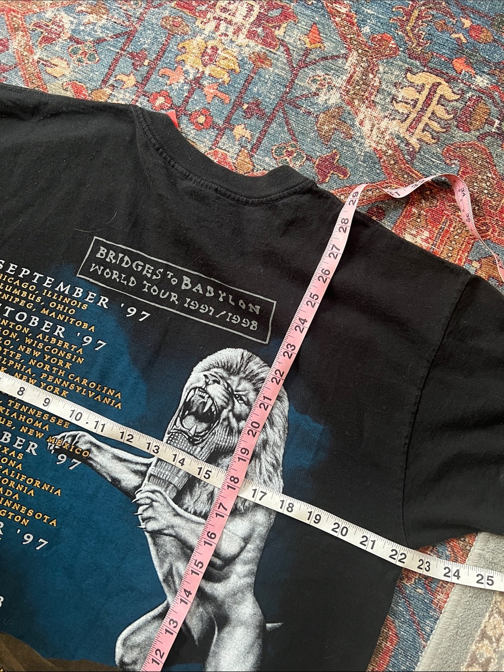 Vintage Rolling Stones Bridges to Babylon 1997 Tour Single Stitch Anvil Tee xl - Picture 6 of 6